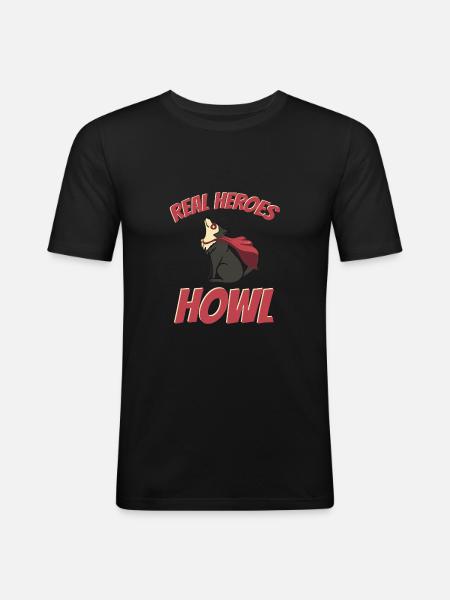 Wolf - Men's Slim Fit T-Shirt - black