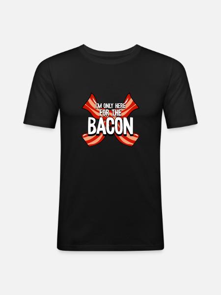 Bacon Bacon Breakfast - Men's Slim Fit T-Shirt - black