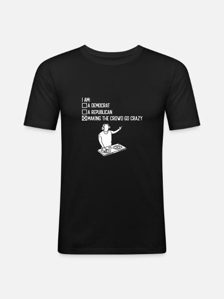 DJ Disc Jockey - T-shirt près du corps Homme - noir
