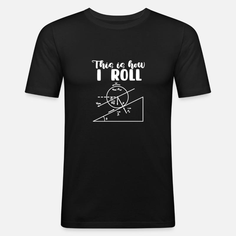 Physik Physiker - Männer Slim Fit T-Shirt - Schwarz