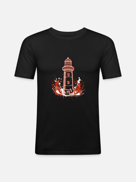 Lighthouse - Men's Slim Fit T-Shirt - black
