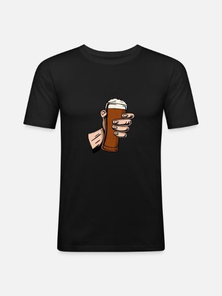Craft Beer Hops Malt Brewer - Men's Slim Fit T-Shirt - black