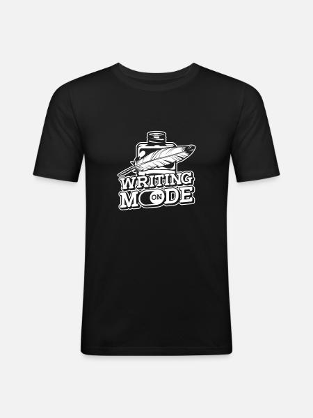 Writer Author - Men's Slim Fit T-Shirt - black