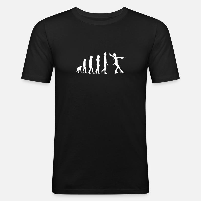 Roller skating Evolution - Men's Slim Fit T-Shirt - black