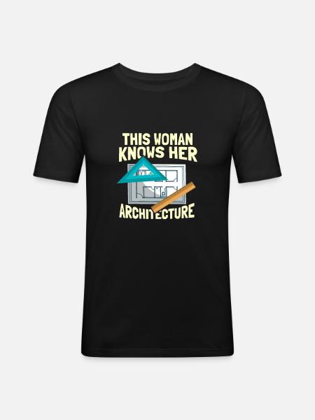 Architecte - T-shirt près du corps Homme - noir