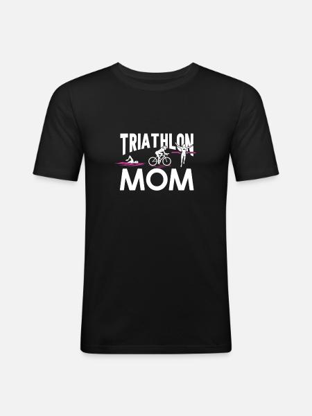 Triathlon - Männer Slim Fit T-Shirt - Schwarz