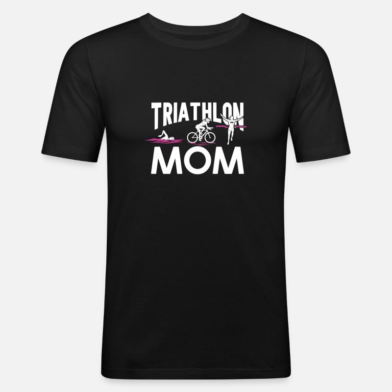 Triathlon - Männer Slim Fit T-Shirt - Schwarz
