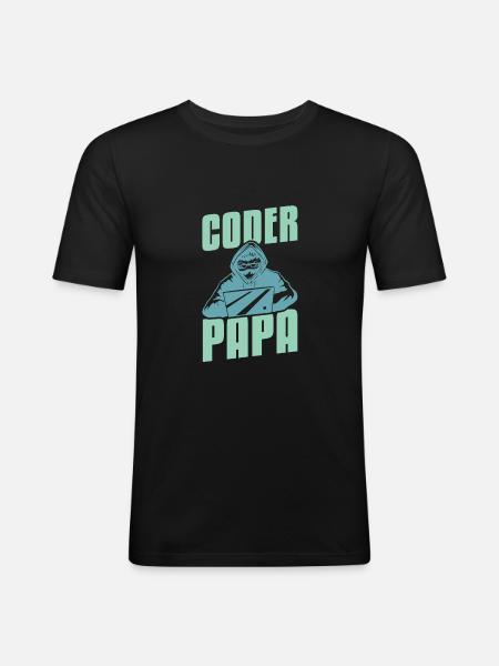 Programmer Coder Software Developer - Men's Slim Fit T-Shirt - black
