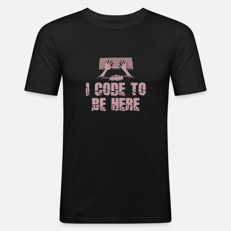 Programmierer Coder Software Entwickler - Männer Slim Fit T-Shirt - Schwarz