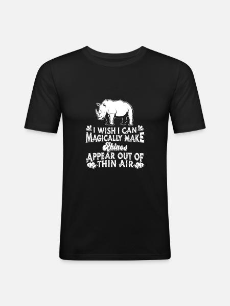 Rhino Nashorn - Men's Slim Fit T-Shirt - black