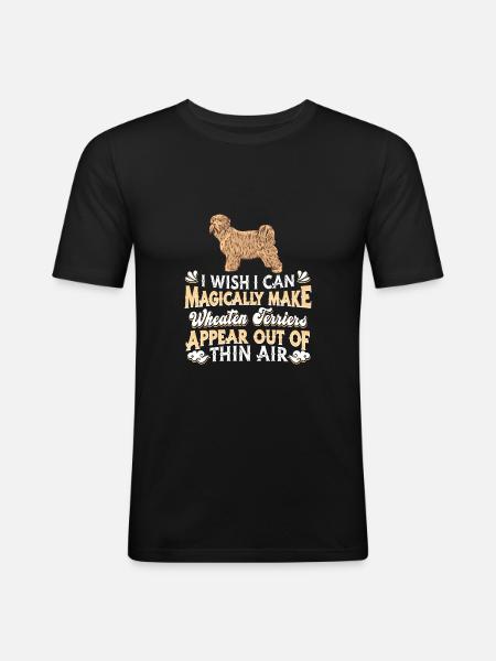 Wheaten Terrier Dog - Men's Slim Fit T-Shirt - black