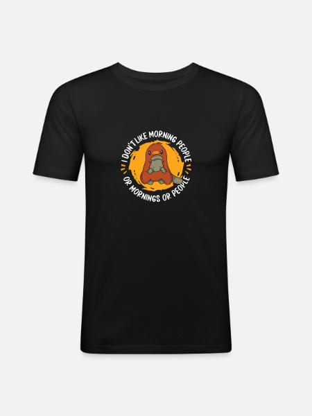 Schnabeltier Platypus - Men's Slim Fit T-Shirt - black