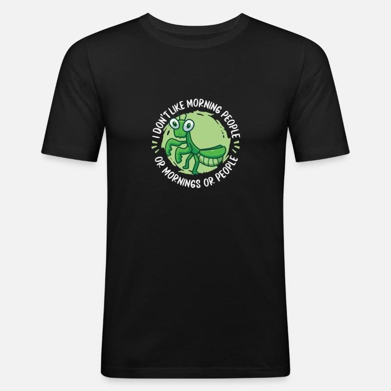 Gottesanbeterin - Männer Slim Fit T-Shirt - Schwarz