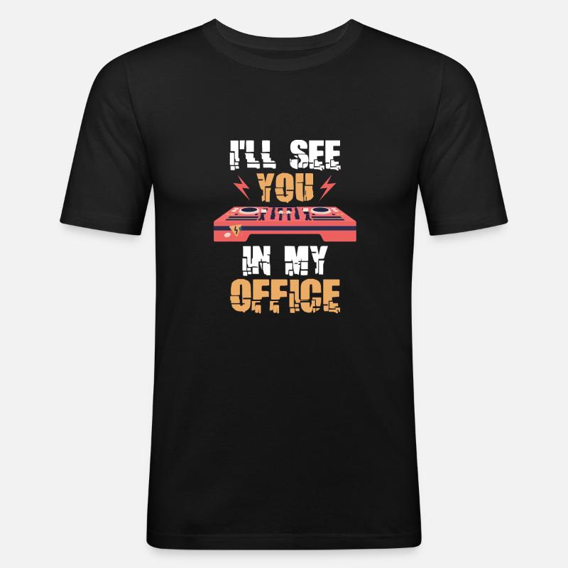 Tontechniker Sound Audio Engineer - Männer Slim Fit T-Shirt - Schwarz