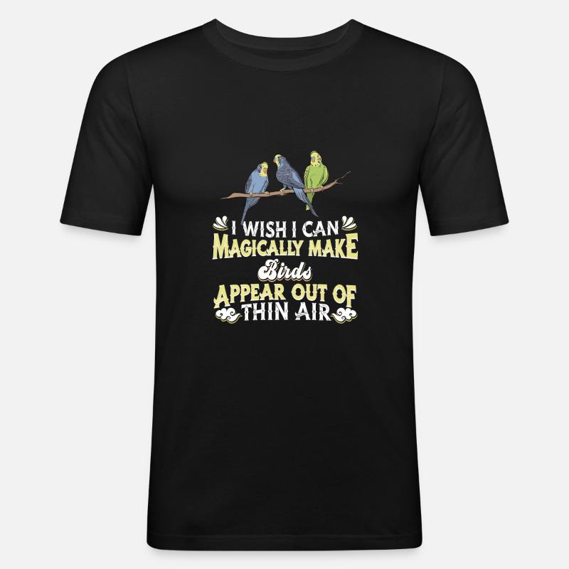 Vogel Vögel - Männer Slim Fit T-Shirt - Schwarz