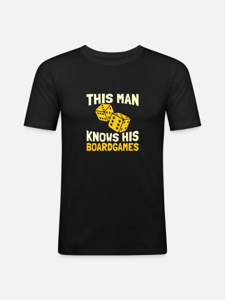Board game - Men's Slim Fit T-Shirt - black