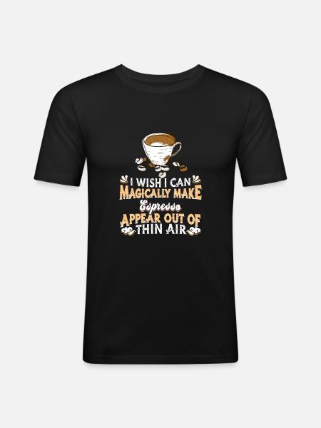 Espresso Coffee - Men's Slim Fit T-Shirt - black