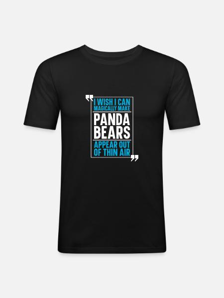 Panda Panda Bear - Men's Slim Fit T-Shirt - black