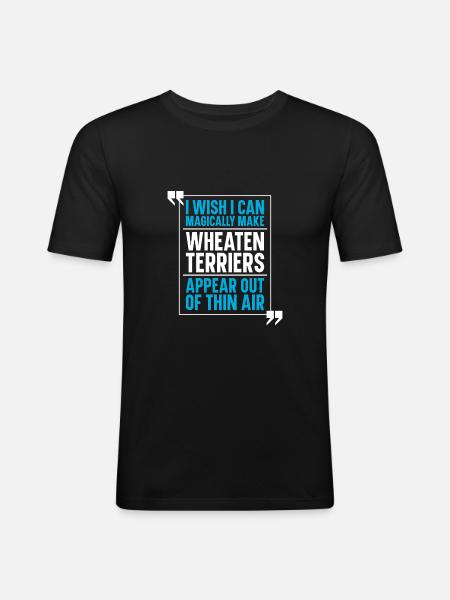 Wheaten Terrier Dog - Men's Slim Fit T-Shirt - black