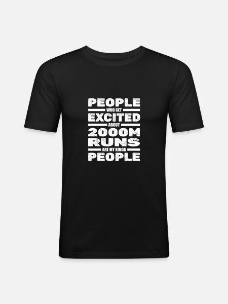Rowing Rowing Rowing Boat Rowing - Men's Slim Fit T-Shirt - black