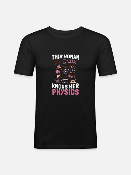 Physics Physicist - Men's Slim Fit T-Shirt - black