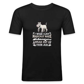 Schnauzer Dog - Men's Slim Fit T-Shirt - black - Front - Nik (191cm)