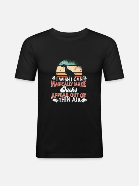 Duck shooting - Men's Slim Fit T-Shirt - black