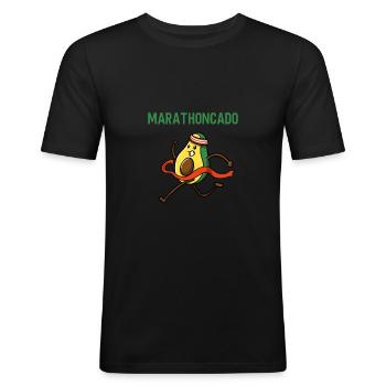 Ultramarathon 100 kilomètres Ultrarunning - T-shirt près du corps Homme - noir - Devant - Nik (191cm)