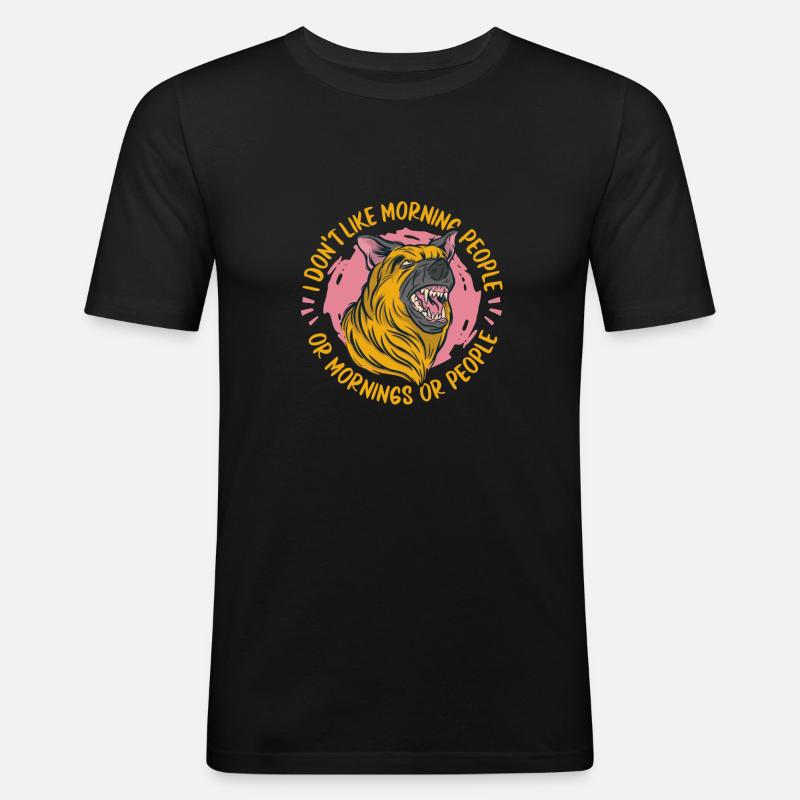 Deutscher Schäferhund German Shepherd - Männer Slim Fit T-Shirt - Schwarz