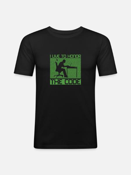 Programmer Coder Software Developer - Men's Slim Fit T-Shirt - black