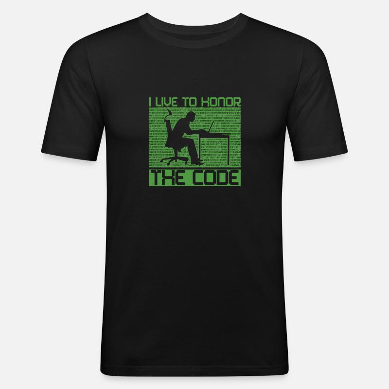 Programmierer Coder Software Entwickler - Männer Slim Fit T-Shirt - Schwarz