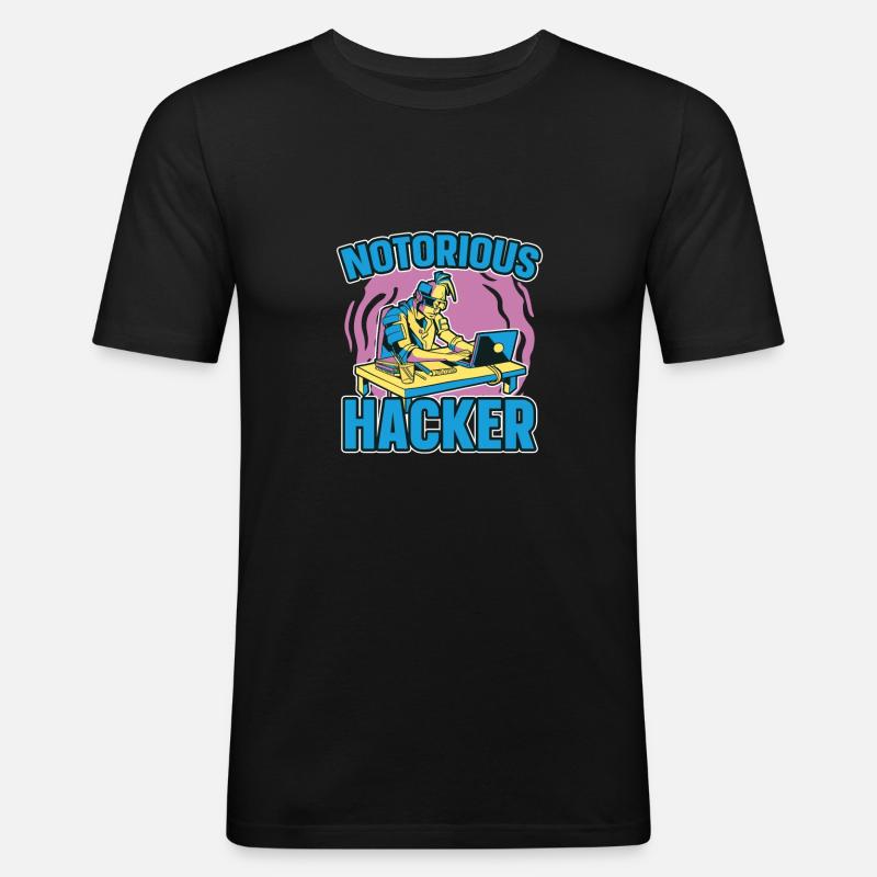 Programmeur Coder Développeur de logiciels - T-shirt près du corps Homme - noir