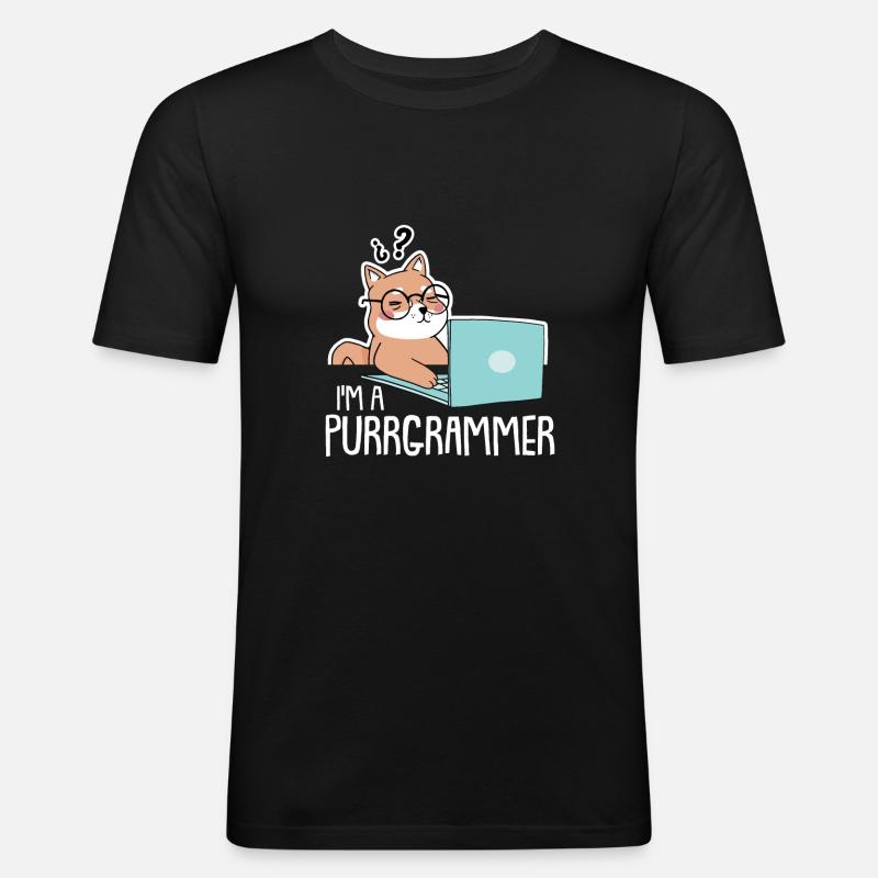 Programmierer Coder Software Entwickler - Männer Slim Fit T-Shirt - Schwarz