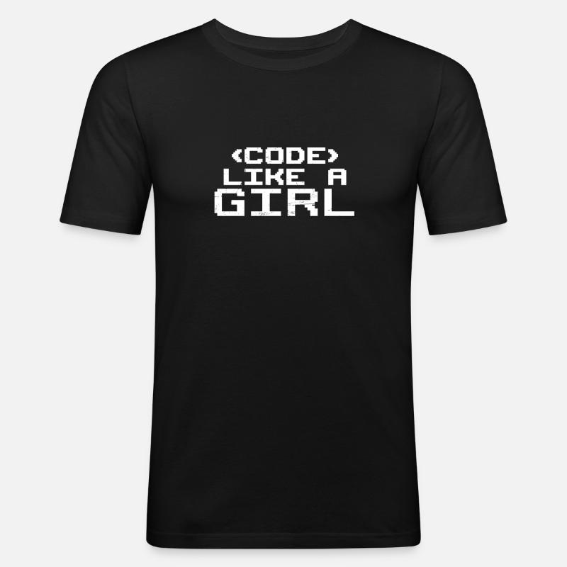 Programmer Coder Software Developer - Men's Slim Fit T-Shirt - black