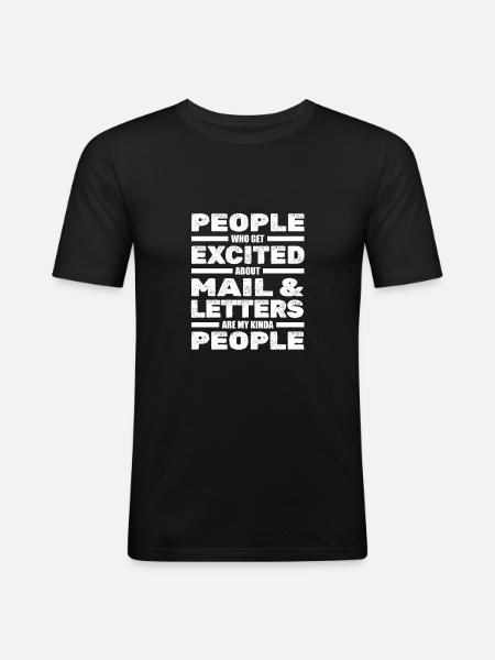 Postman Letter Courier Postman - Men's Slim Fit T-Shirt - black