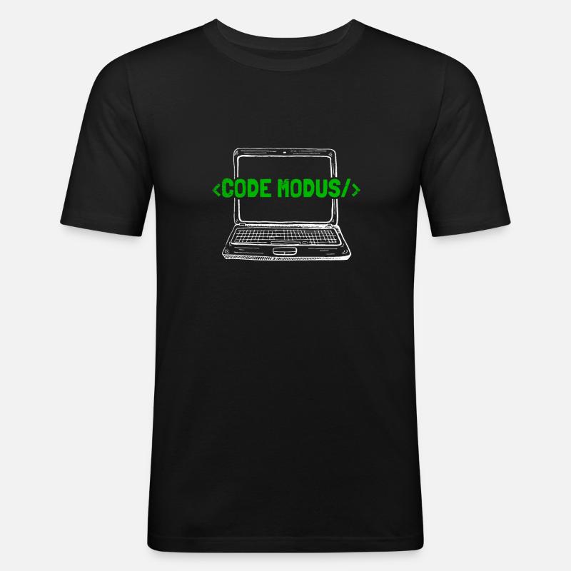 Programmierer Coder Software Entwickler - Männer Slim Fit T-Shirt - Schwarz