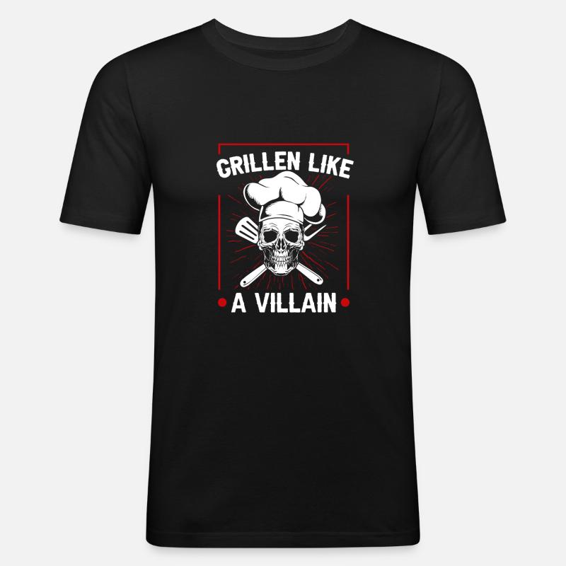 Grill grill master BBQ - Men's Slim Fit T-Shirt - black