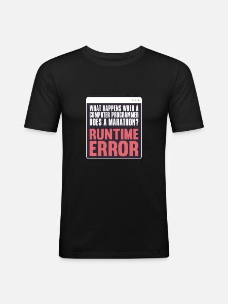 Programmierer Coder Software Entwickler - Männer Slim Fit T-Shirt - Schwarz