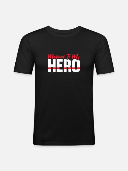 Volunteer Firefighter Firefighter - Men's Slim Fit T-Shirt - black