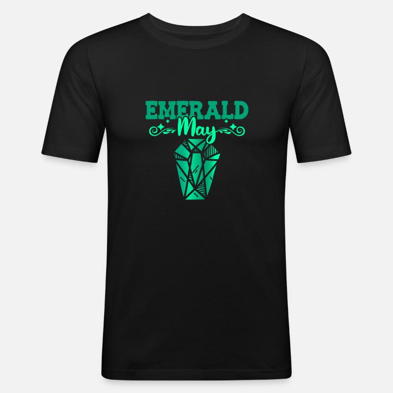 Edelsteine - Männer Slim Fit T-Shirt - Schwarz