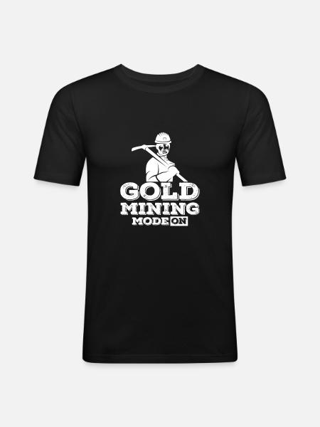 Gold Mining Gold Mine - Men's Slim Fit T-Shirt - black