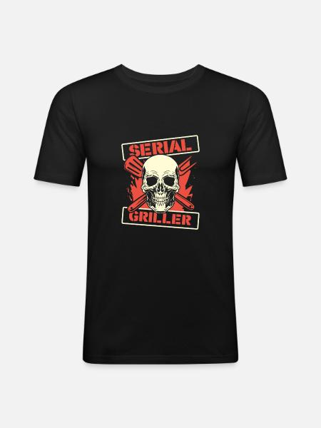 Grill grill master BBQ - Men's Slim Fit T-Shirt - black