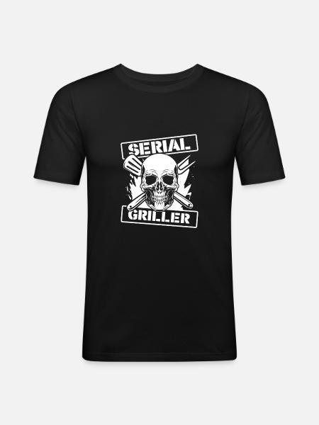 Grill grill master BBQ - Men's Slim Fit T-Shirt - black