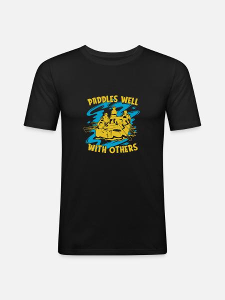 Rafting Canoë Kayak d’eau vive - T-shirt près du corps Homme - noir