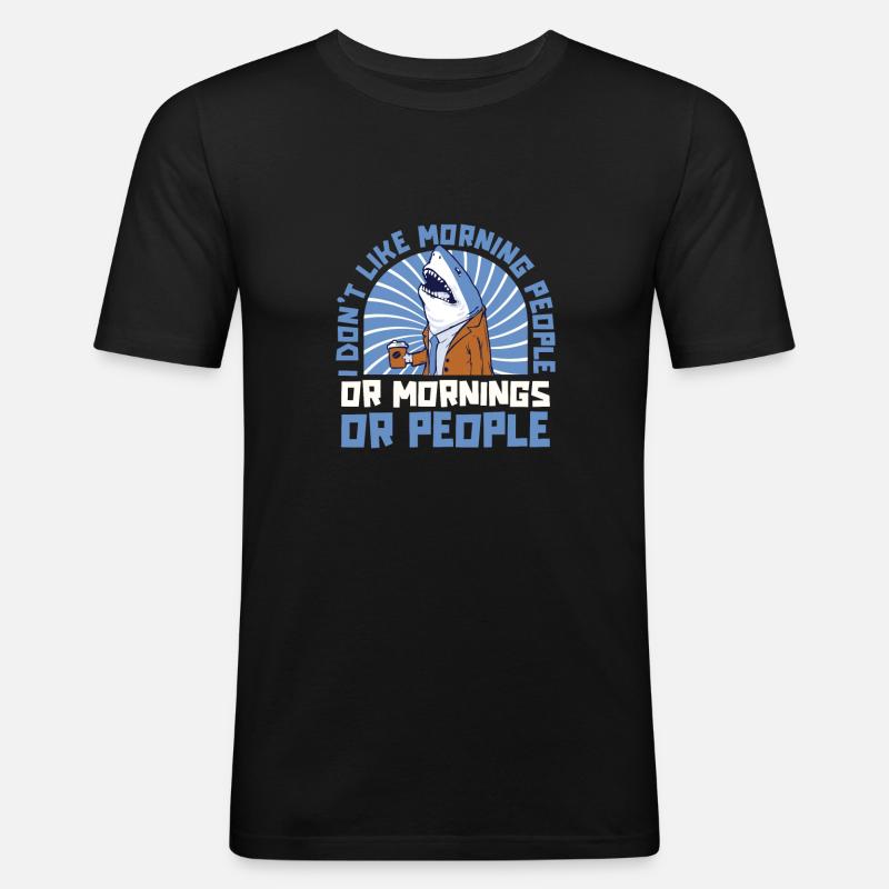 Hai - Männer Slim Fit T-Shirt - Schwarz