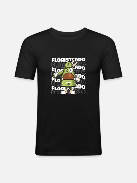 Fleuriste Fleuriste - T-shirt près du corps Homme - noir