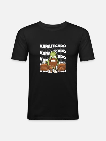 Karate - Männer Slim Fit T-Shirt - Schwarz
