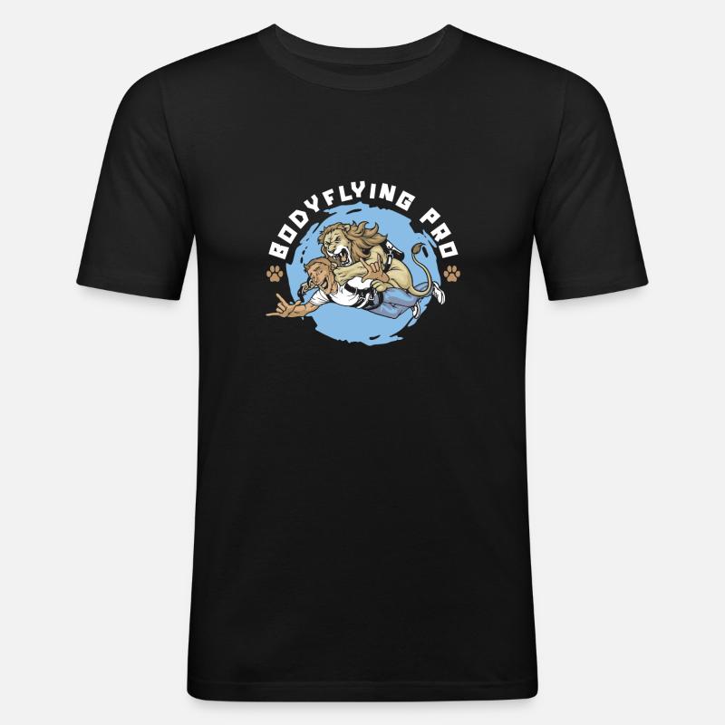 Indoor-Skydiving - Männer Slim Fit T-Shirt - Schwarz