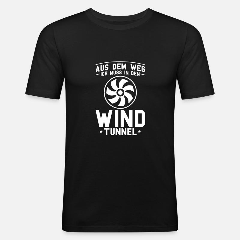 Indoor-Skydiving - Männer Slim Fit T-Shirt - Schwarz