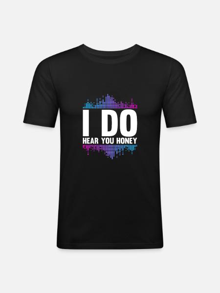 Tontechniker Sound Audio Engineer - Männer Slim Fit T-Shirt - Schwarz